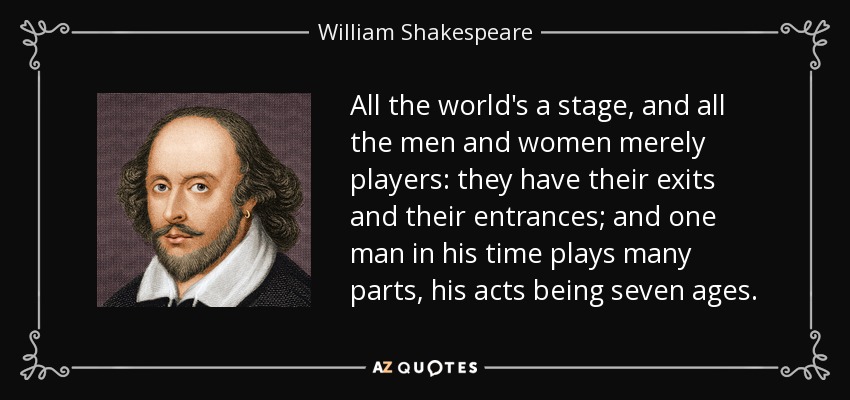 Quote all the world s a stage and all the men and women merely players they have their exits w