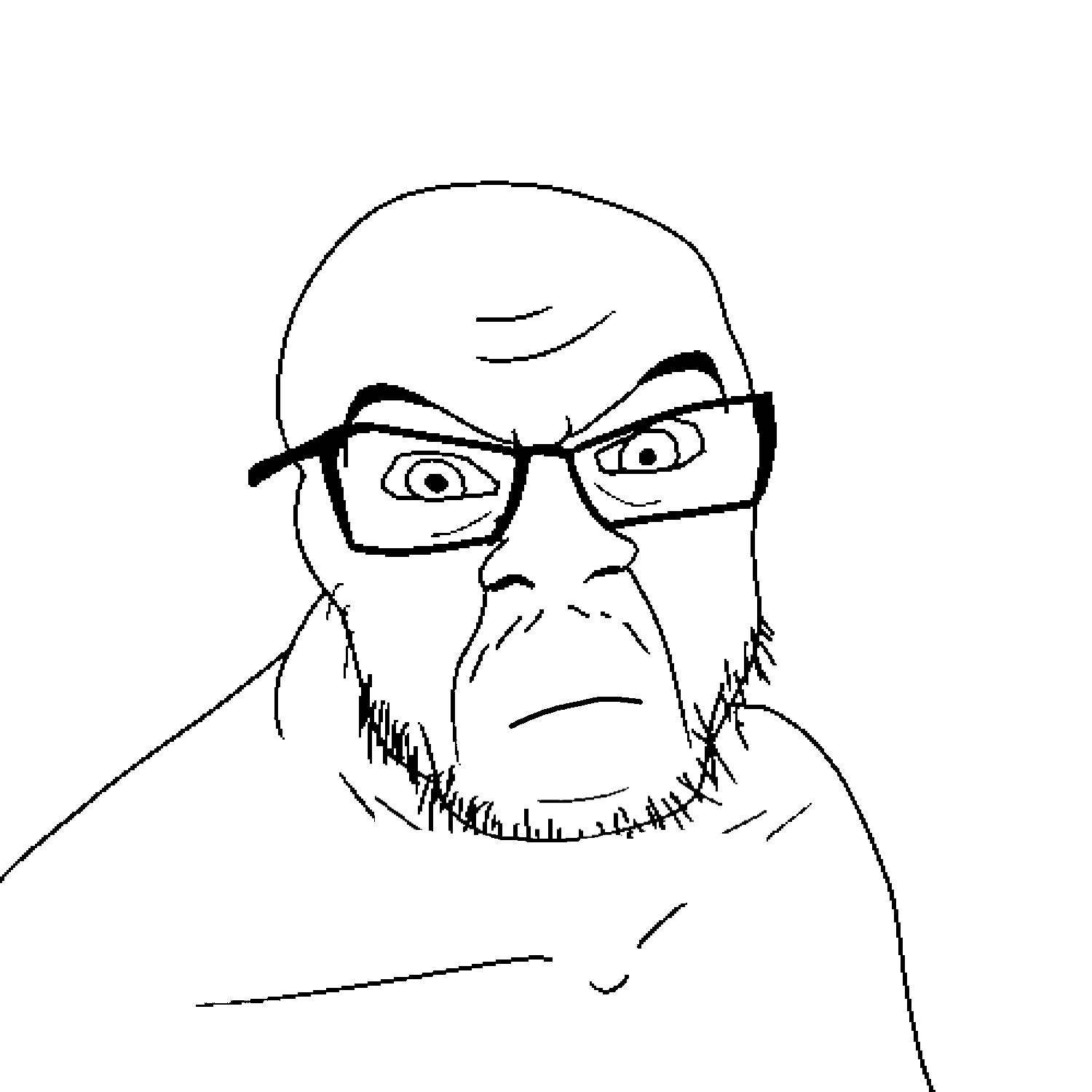 2580 angry animated closed mouth glasses open mouth soyjak stubble talking variant feraljak