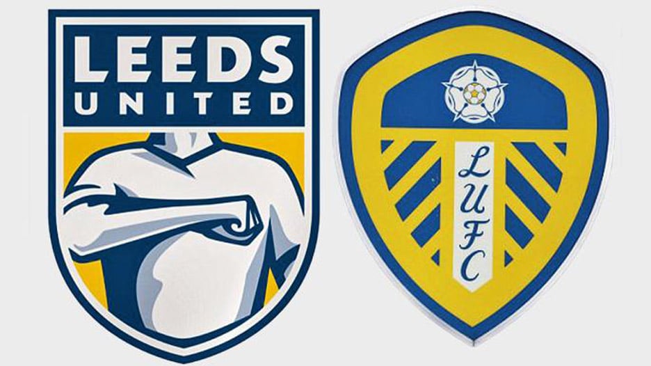 Leeds city football redesign logo brand fans