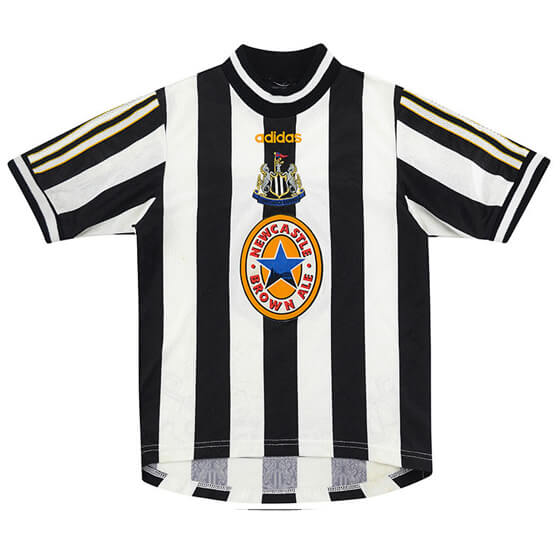 Retro Newcastle Home Football Shirt 97 99