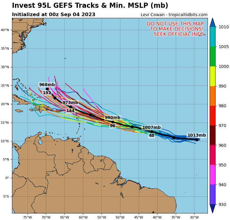 95L gefs latest