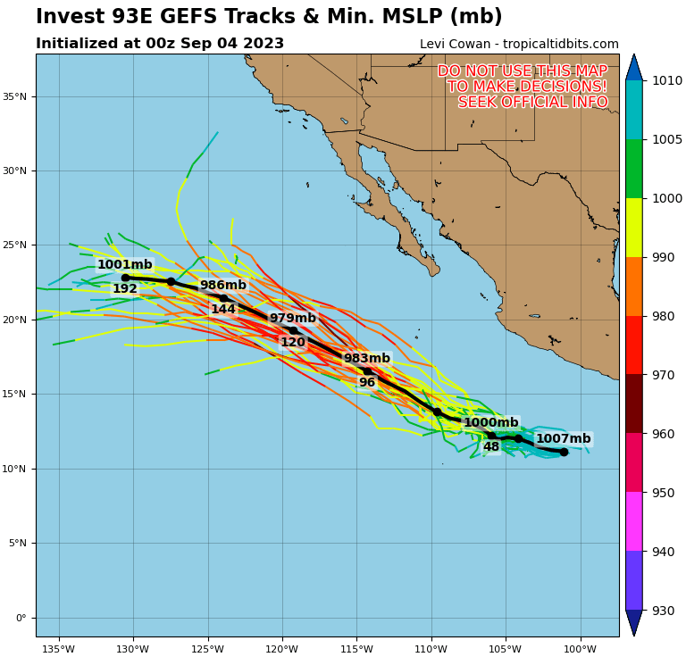 93E gefs latest