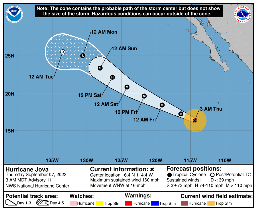 2023 NHC EP112023 5day cone no line and wind