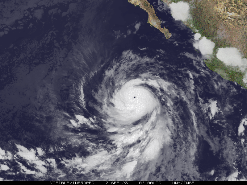 2023 CIMSS 11E Jova visible infrared satellite loop