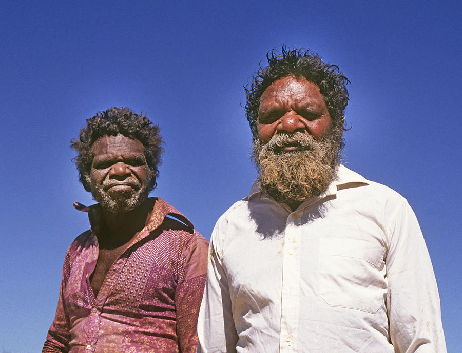 Aboriginal men in the outback buddy mays