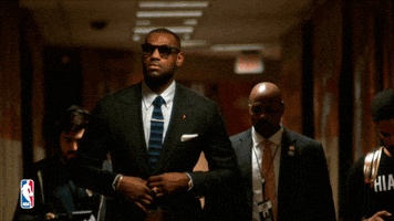 Lebron walking suit gif 2