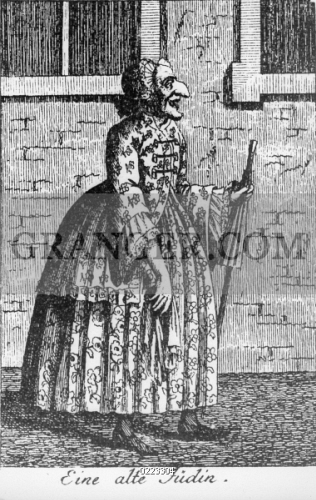 0223304 SOCIAL Anti Semitism Old Jewish Woman   antisemitic caricature from the Book for the C