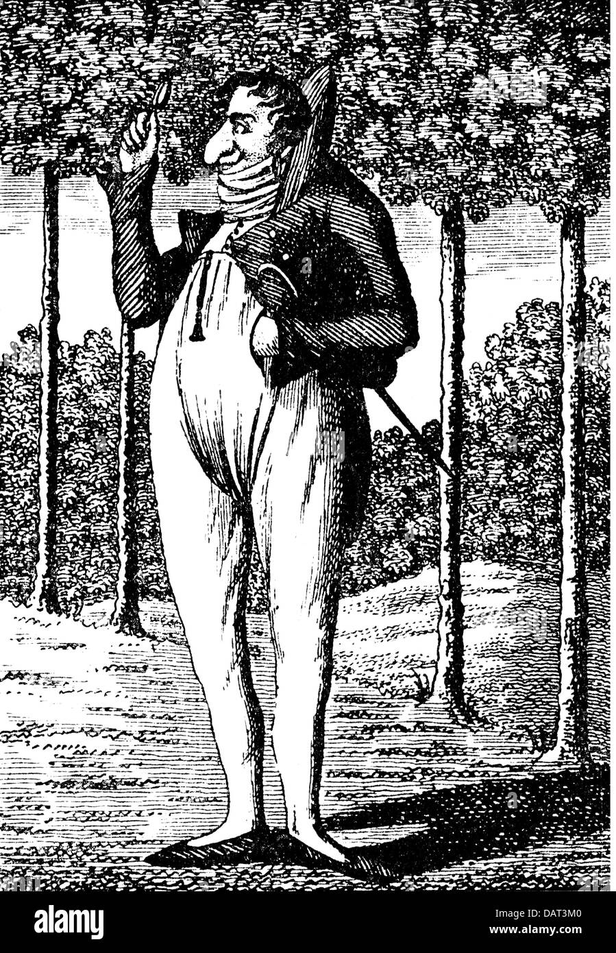 Judaism caricature a jewish elegant steel engraving early 19th century DAT3M0