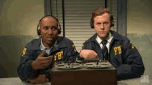 Fbi Agents Listening Chris Redd Alex Moffat Snl GIF | GIFDB.com