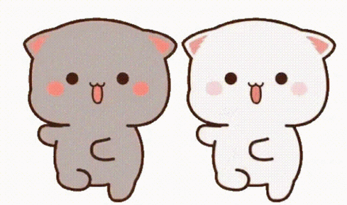 Peach and goma dancing gif