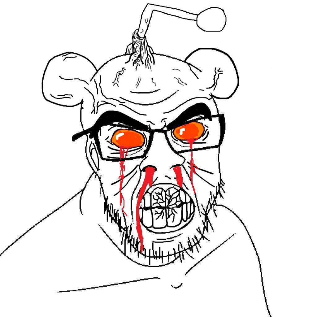 2048 angry antenna blood cracked teeth crying ear glasses mustache orange eyes reddit soyjak t