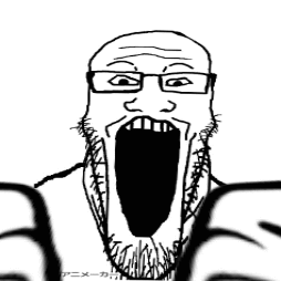 547 animated byonbyon fast glasses laughing moving open mouth pointing pointing at viewer poyo