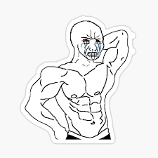 Fit Buff Wojak Meme Sticker for Sale by demandwear | Redbubble