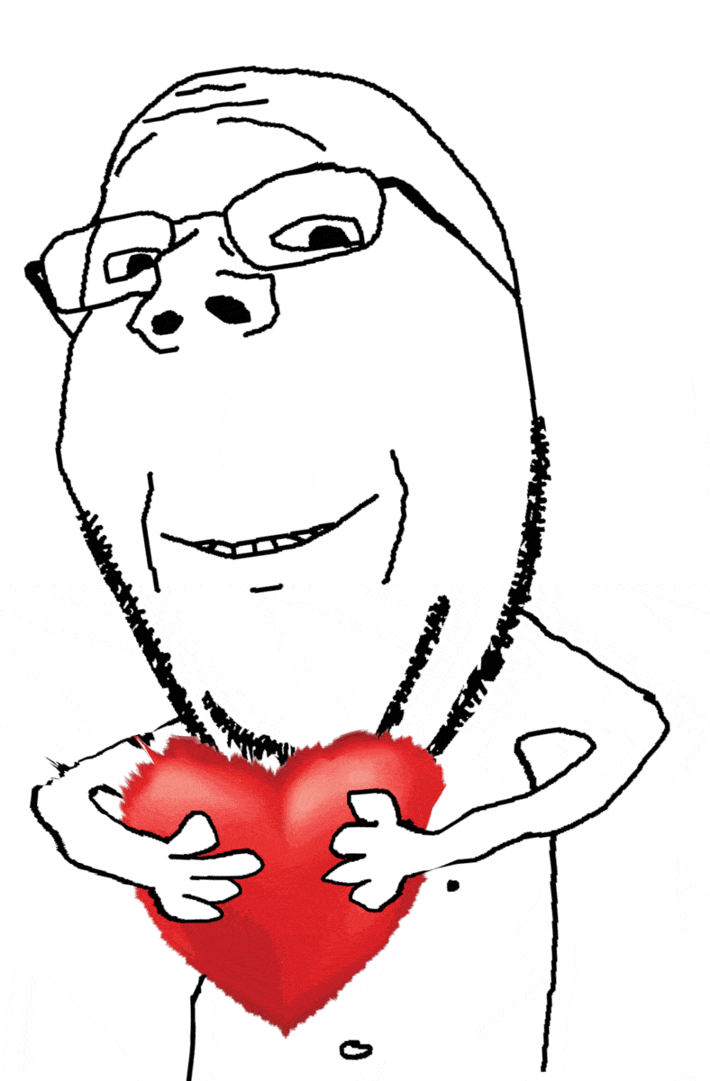 18437 animated glasses happy heart smile sniff soyjak stubble subvariant wholesome soyjak vari