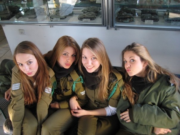 Israeli female soldiers troops member women girl hoties hot cool sexy leisure  gun their hands