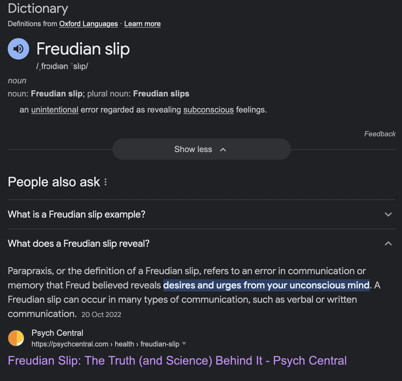 Freudian Slip