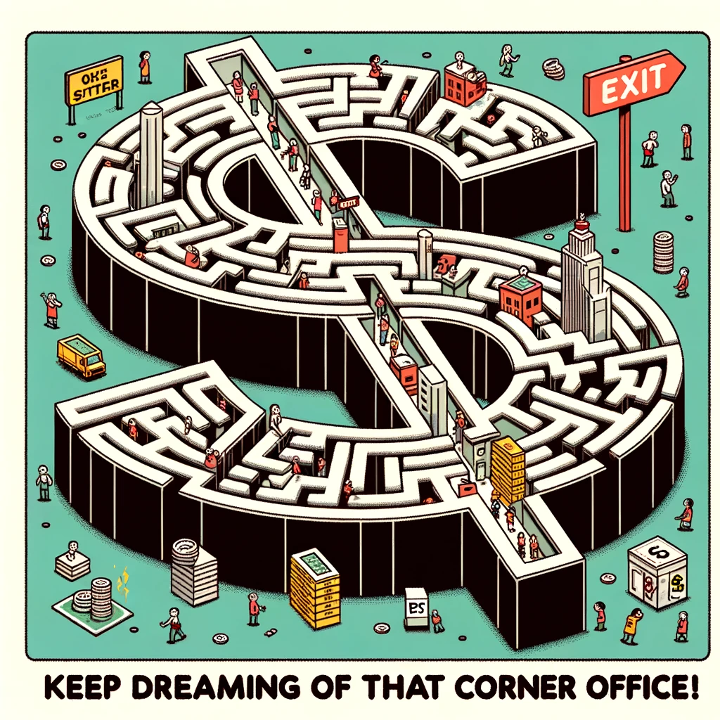 DALLE 2023 10 17 232217   Vector design of a maze shaped like a dollar sign with tiny work