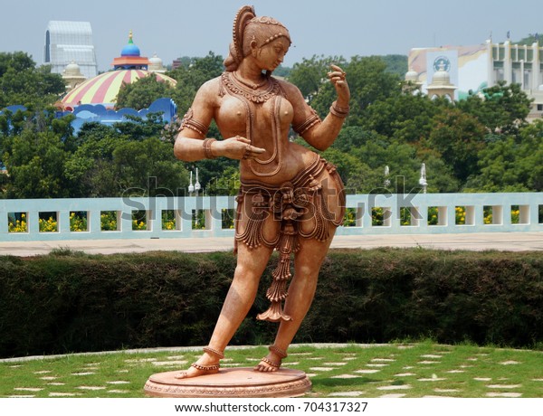 Hyderabadindiaaugust 16statue indian woman traditional 600w 704317327