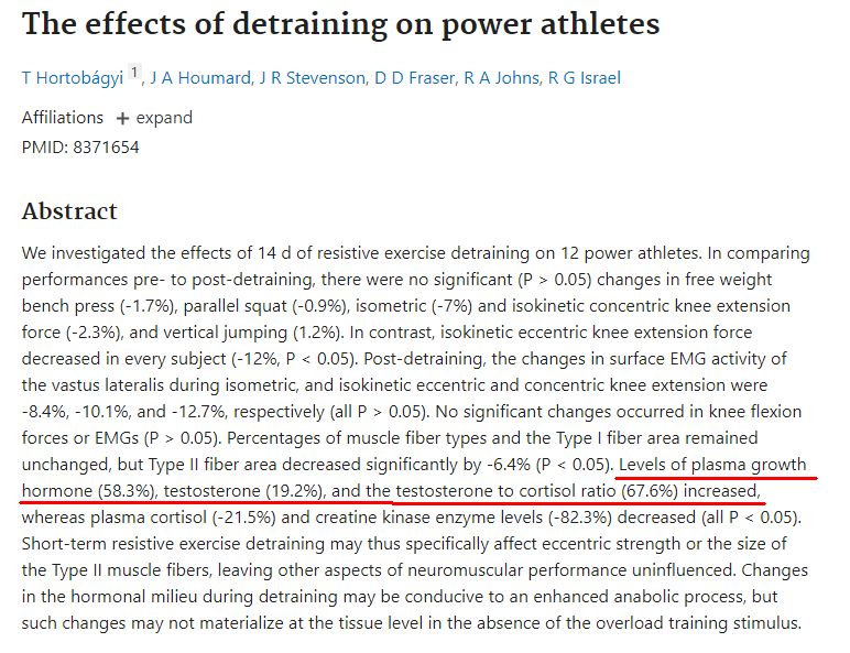 Quitting gymceling increases T