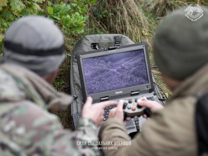 Ukrainian Spetsnaz piloting a drone