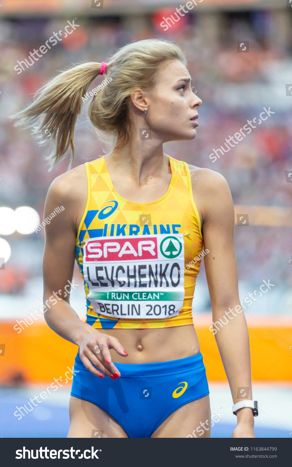Stock photo berlin germany august european athletics championships high jump women levchenko 1