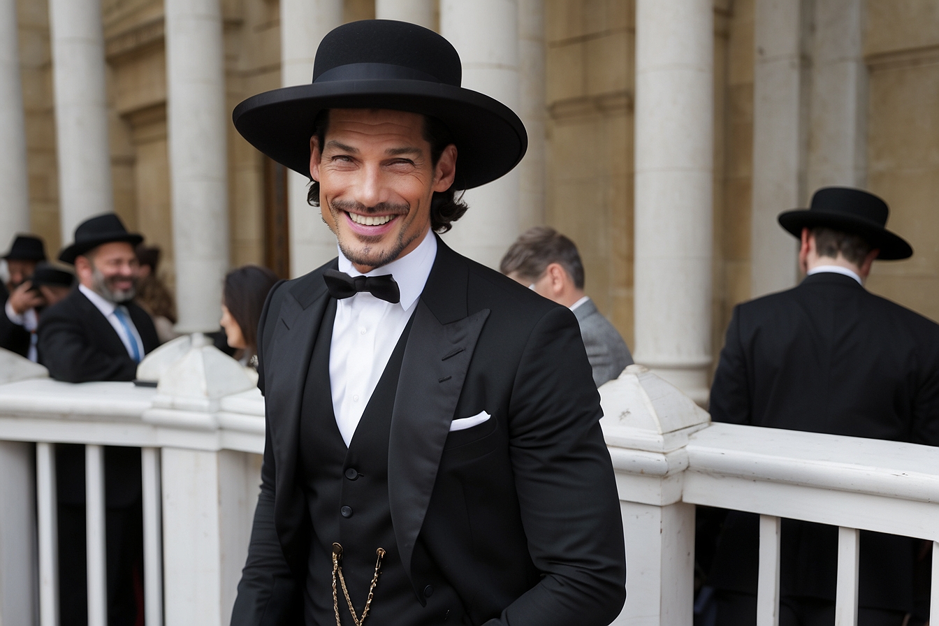 Leonardo Vision XL David Gandy dressed as a Hasidic jew laughi 3