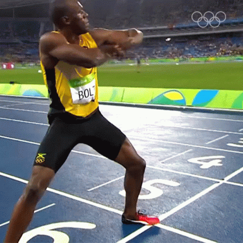 Lightning bolt pose usain bolt