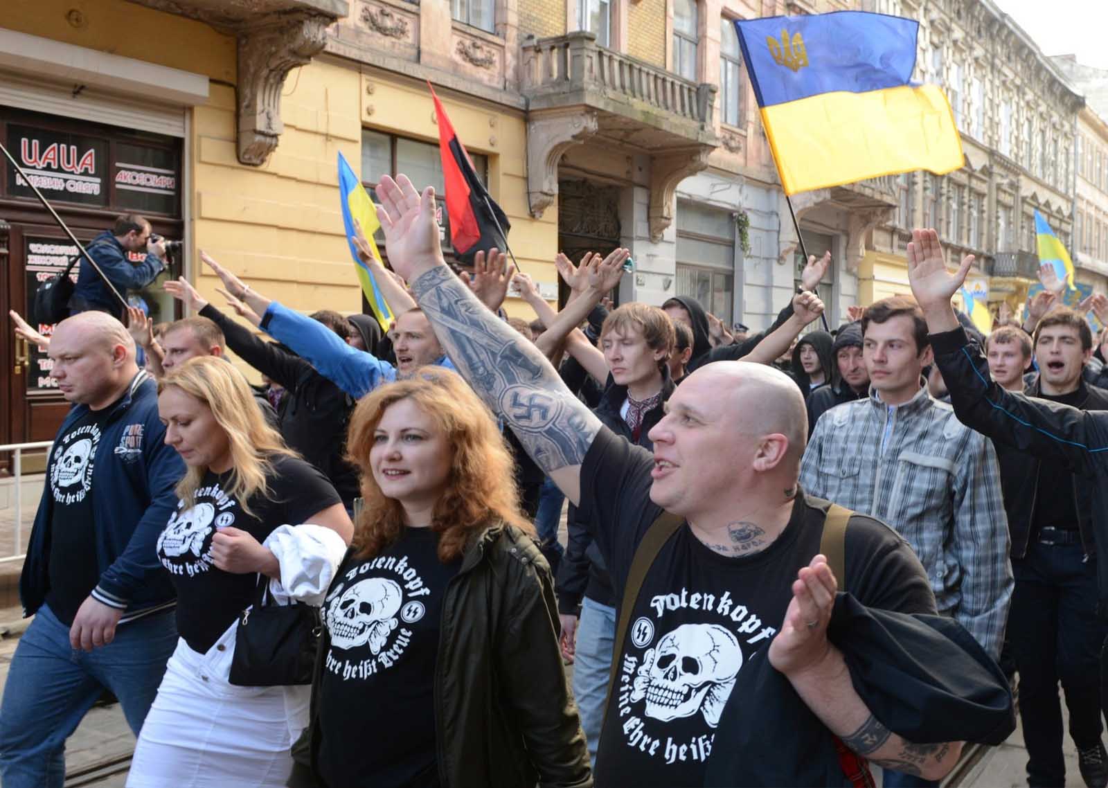 Ukraine nazi march 1 Ukraine nazi march 1