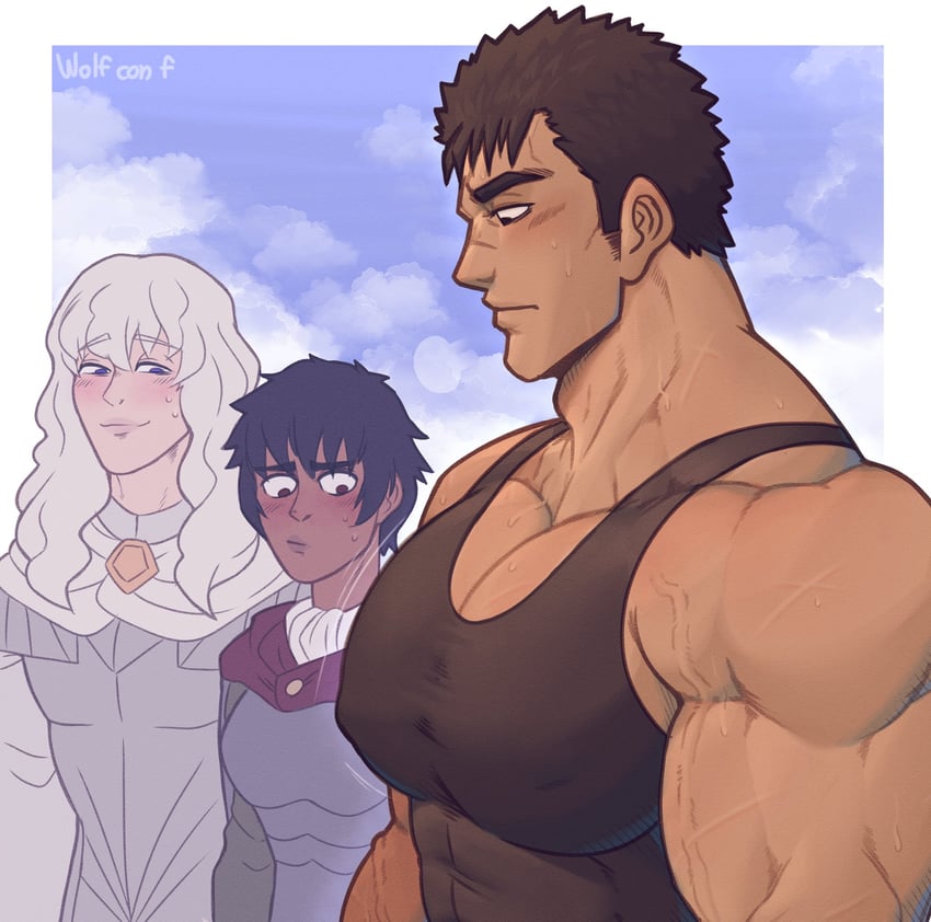   guts griffith and casca berserk drawn by f con  sample 331084de035f9d8b4e8db35af4cfe721
