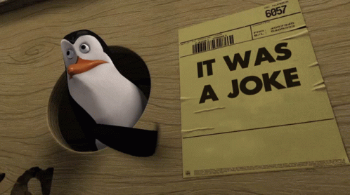 It was a joke