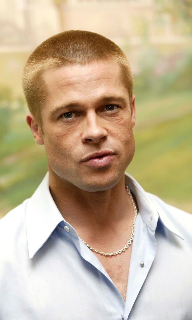 Brad pitt with a buzzcut