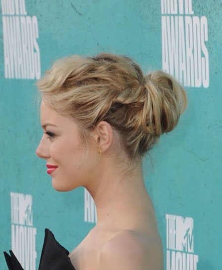 Beauty blogs girls in the beauty department 0505 emma stone updo hairstyle bd