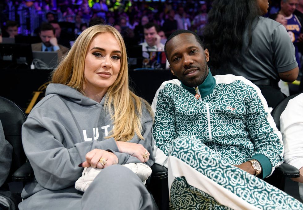 Adele and rich paul attend the basketball game between los news photo 1682782638
