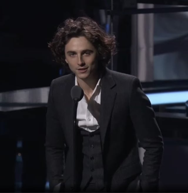 Timothe chalamet introduced by his youtube name v0 l081sqduvz4c1