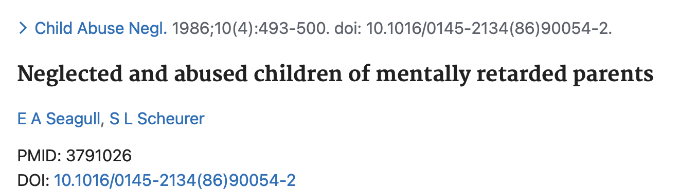 Children of mentally retarded parents