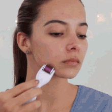 Acne face massage