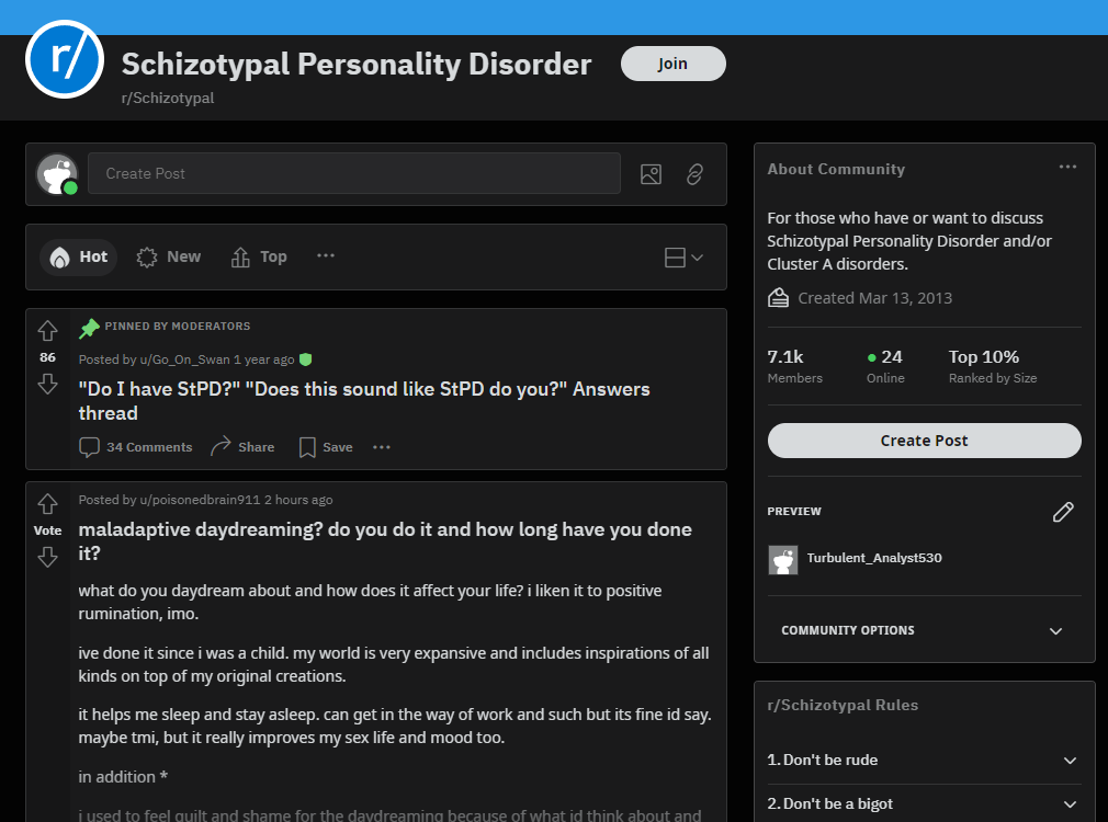 Schizotypalreddit