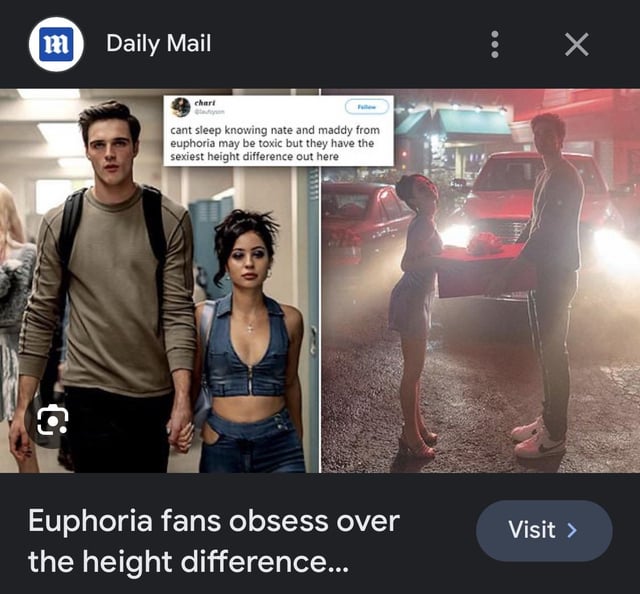Euphoria fans obsess over height difference v0 qjm3mth86qbc1