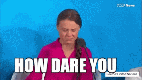 How dare you greta thunberg