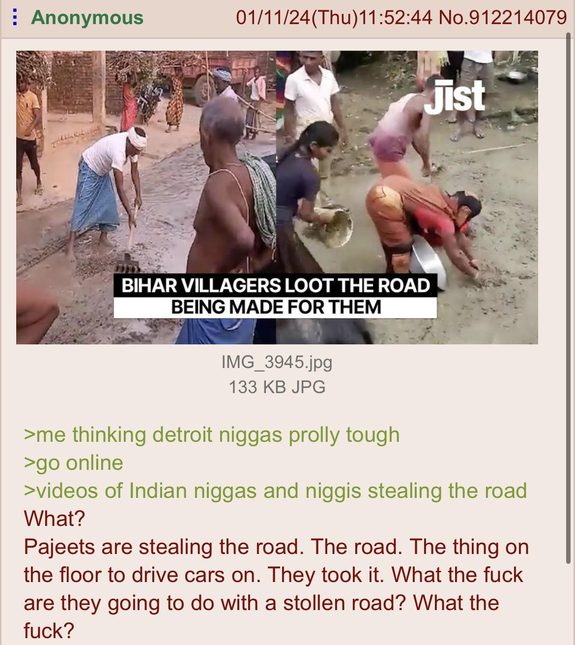 Pajeets steal road