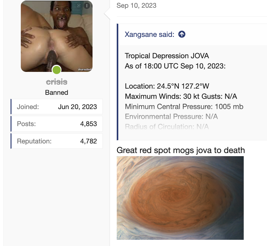 Great red spot jova