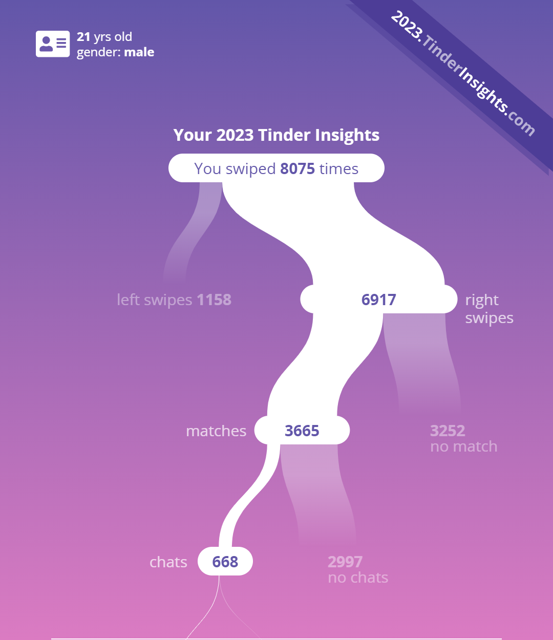 My tinder insights swipes and matches