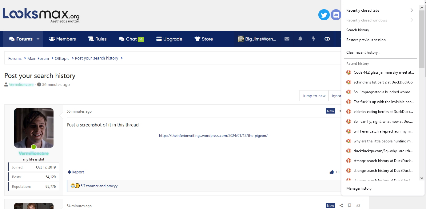Browser history snapper crappers