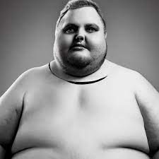 An obese man with an extremely fat face and dark neck | Stable Diffusion