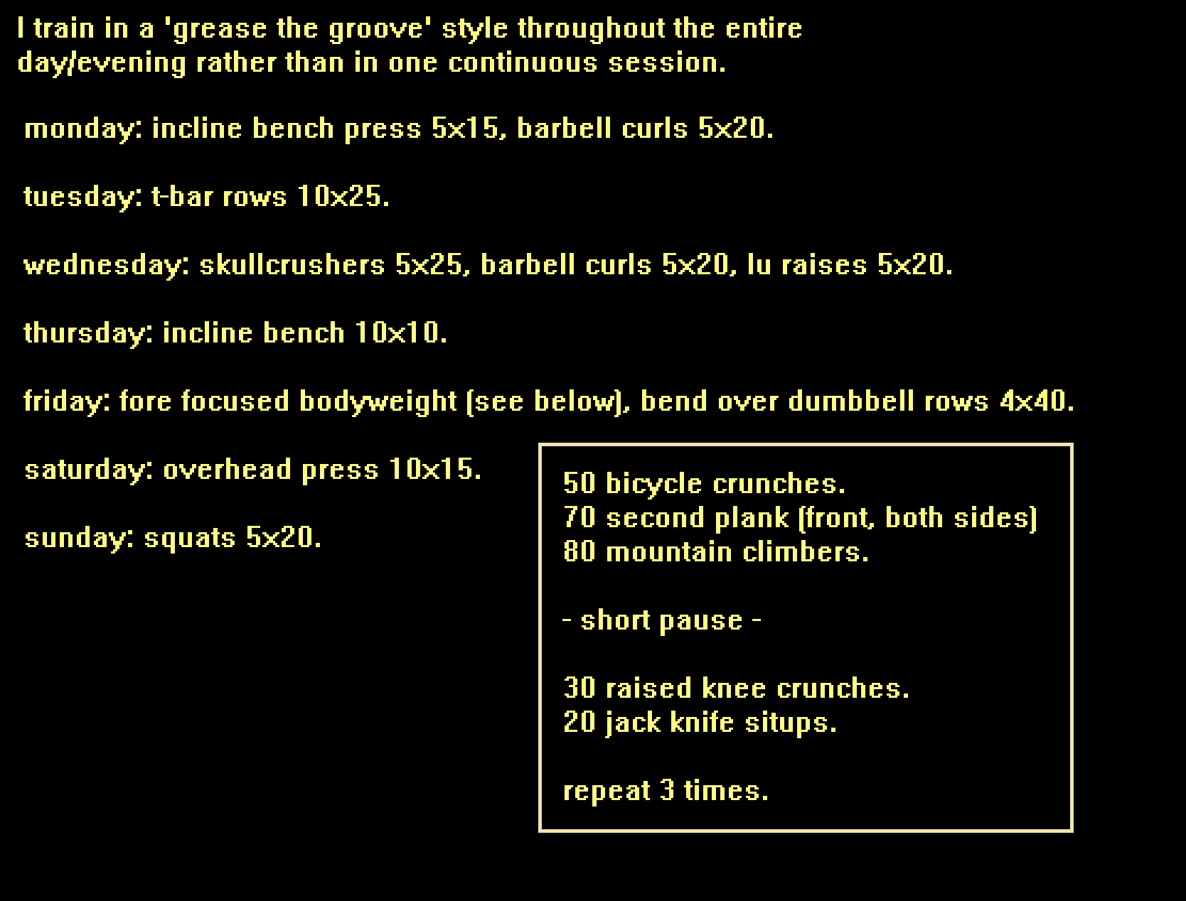 Program current