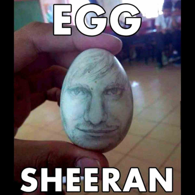 Sheeran the egg