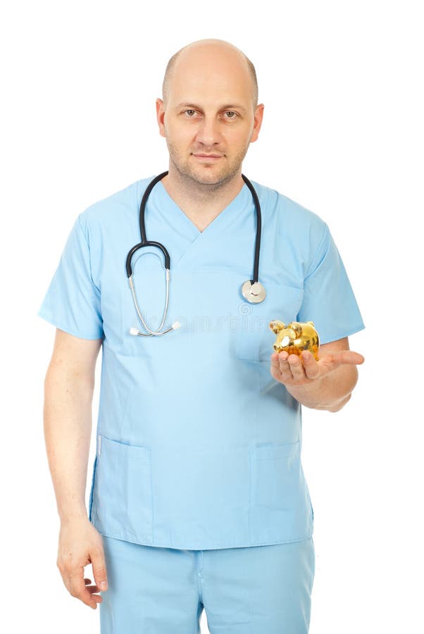 Friendly doctor piggy bank 19802329
