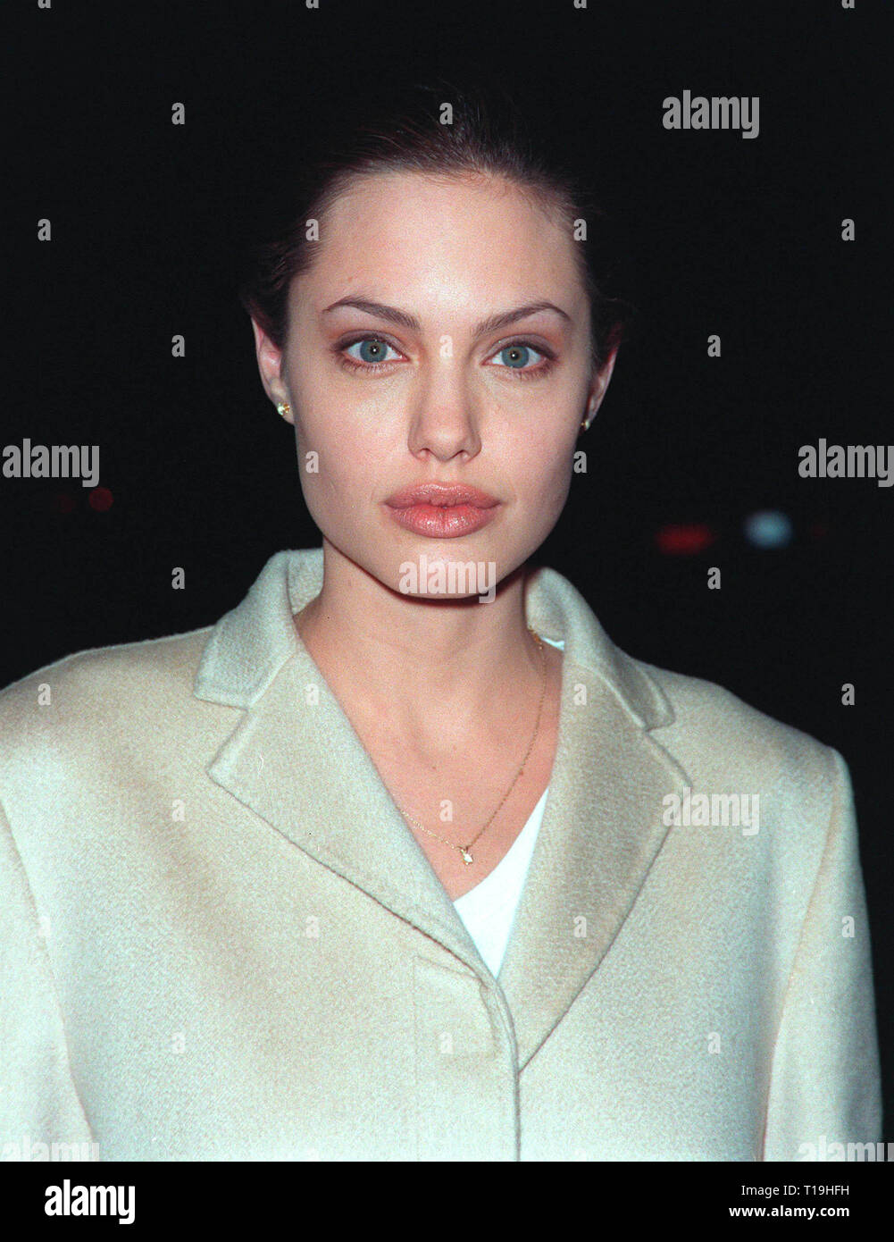 Los angeles ca december 10 1998 actress angelina jolie at world premiere of her new movie play