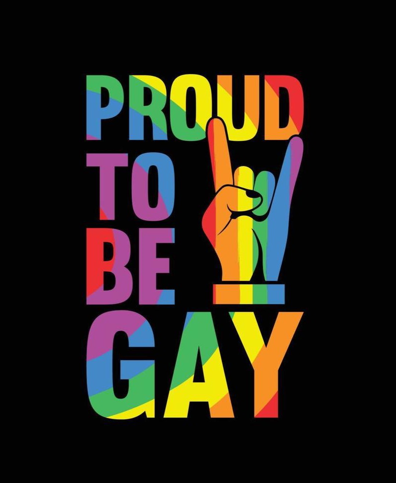 Proud to be gay lgbt t shirt and apparel design print typography poster emblem festival pride 