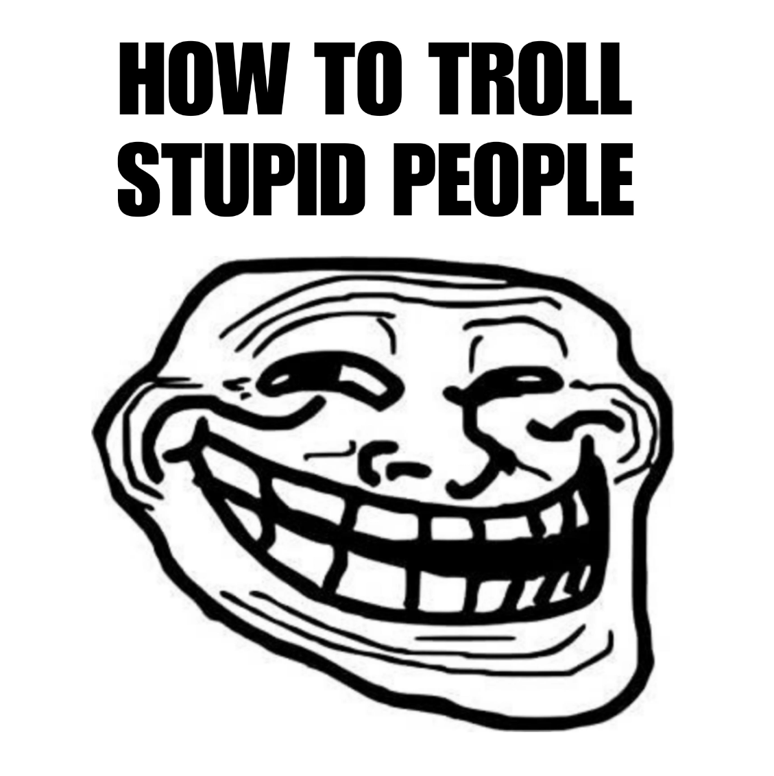 How to troll stupid people